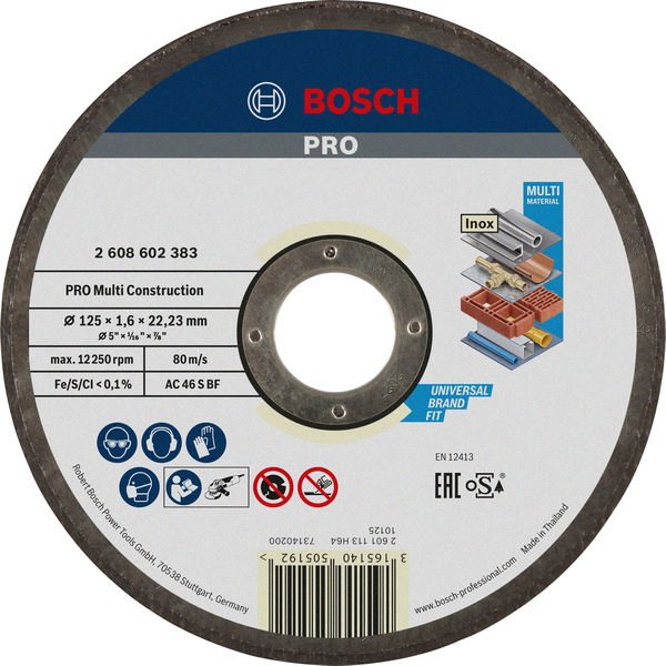 PRO Multi Material Trennscheibe, 125 x 1,6 x 22,23 mm