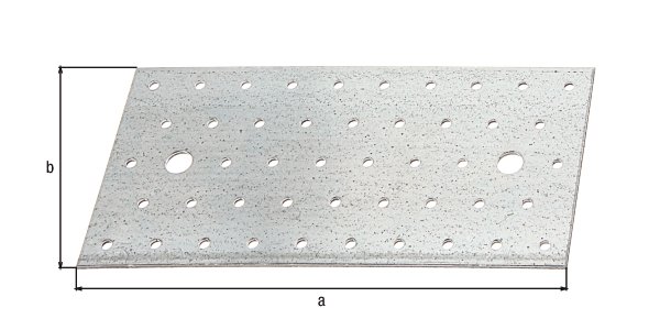 Lochplatte, sendzimirverzinkt, LxB 200x100 mm