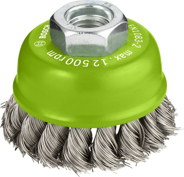 PRO Stainless Steel heavy Topfbürste, 65 x 0,35 mm, Gewinde