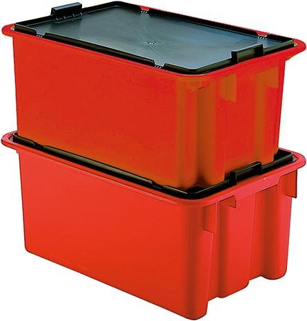 Drehstapelbehälter 45 l B600xT400xH250 mm rot LA-KA-PE