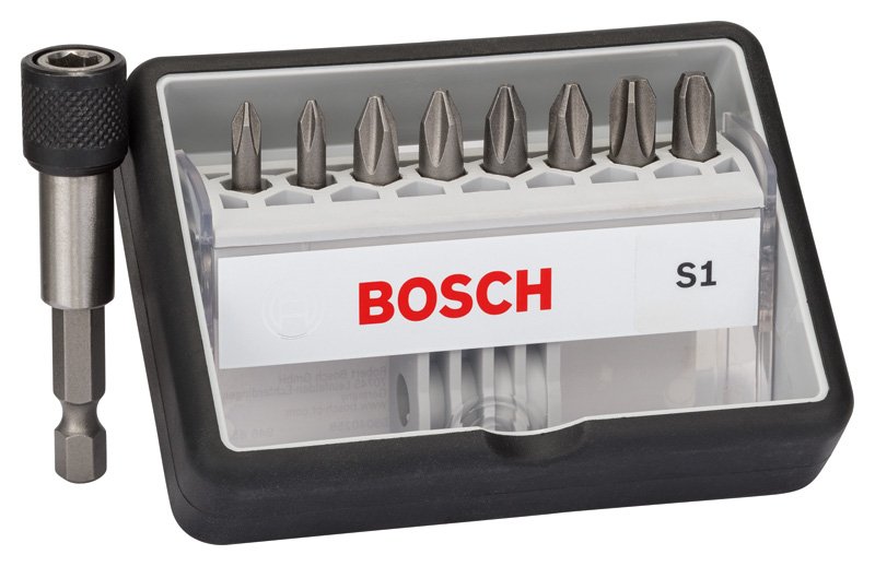 8+1-tlg. Schrauberbit-Set, Robust Line, S PH, Extra Hard-Ausführung