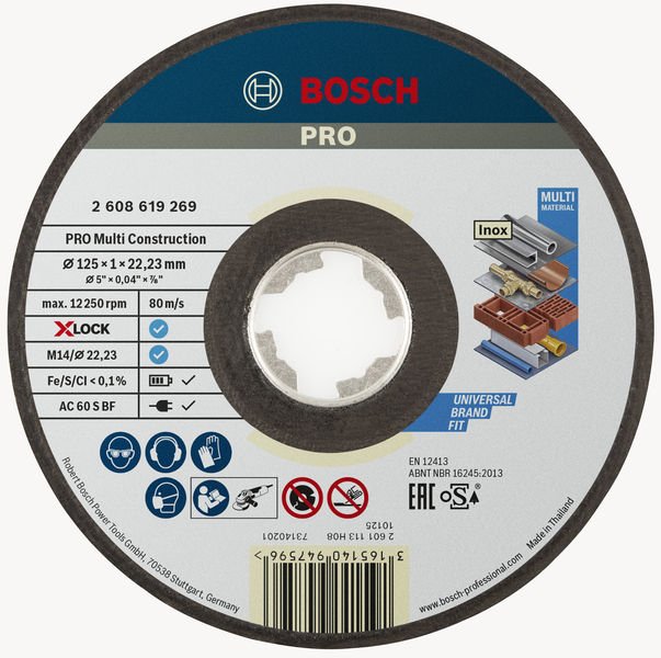 PRO Multi Material X-Lock Trennscheibe, 125 x 1 x 22,23 mm