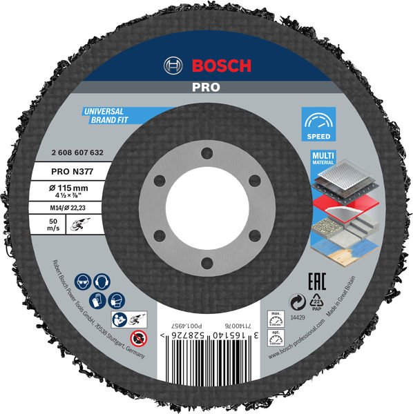 PRO N377 Reinigungsscheibe, 115 mm, 22.23 mm