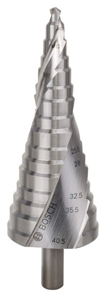 Stufenbohrer HSS, für Kabelverschraubungen, M10-M40, 10 mm, 125,5 mm, 16 Stufen