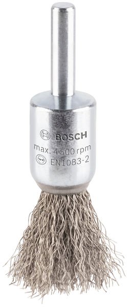 PRO Stainless Steel clean Pinselbürste, gerader Schaft, 15 x 0,2 mm