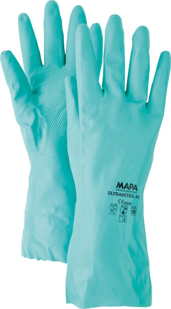 Chemikalienhandschuh Ultranitril 492 Gr.10 MAPA