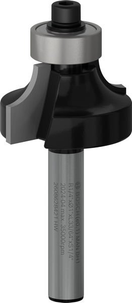 PRO Viertelstabfräser, 6,35 x 25,4 x 54 mm