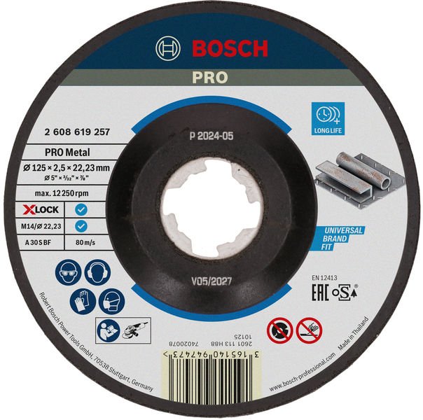 PRO Metal X-Lock Trennscheibe, 125 x 2.5 x 22.23 mm, gekröpft, oSa