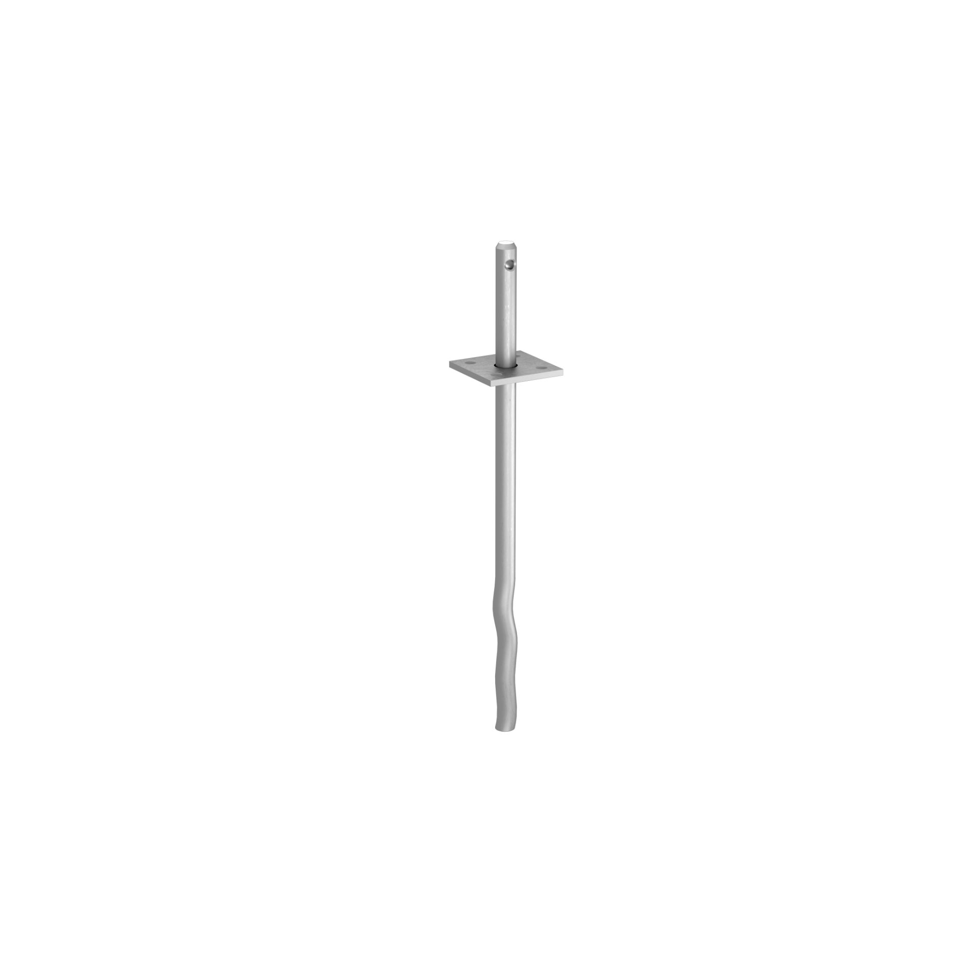 GH-Stützenfuß Typ D in Beton Auflage: 100x100x6 Dorn 20x120+342mm