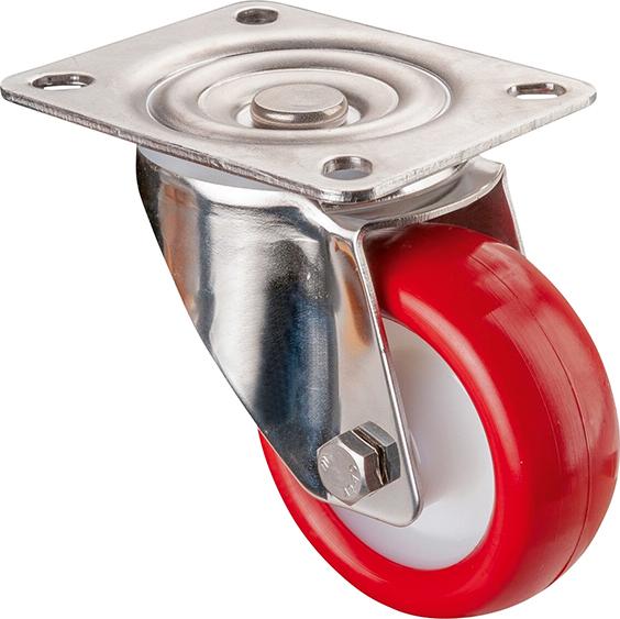 BS ROLLEN Lenkrolle H100.B26.081 ohne Feststeller Rad ø80mm 100kg edelstahl