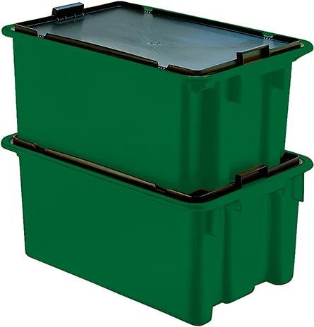 Drehstapelbehälter 45 l B600xT400xH250 mm grün LA-KA-PE