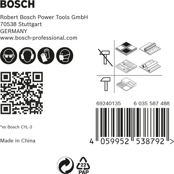 EXPERT HEX-9 MultiConstruction Bohrer-Set, 5,5/6/6/7/8 mm, 5-tlg.