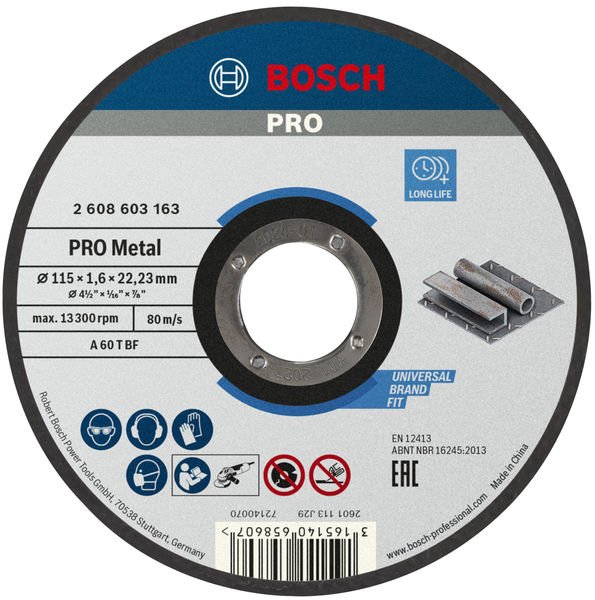 PRO Metal Trennscheibe, 115 x 1.6 x 22.23 mm, gerade