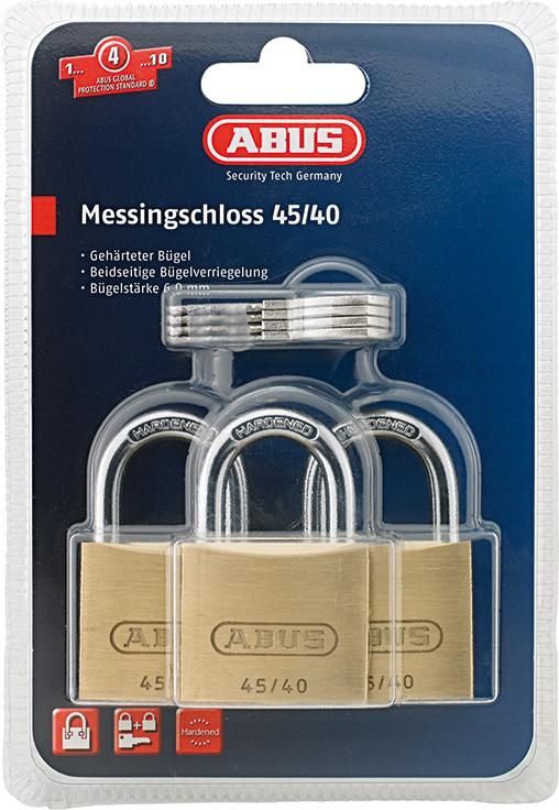 Vorhangschloss Messing Triples SB ABUS