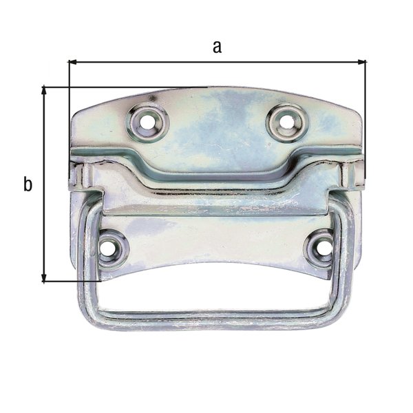 Kistengriff, disp., Platte BxH 104x80 mm, Tiefe 12 mm