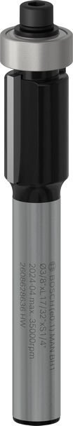 PRO Bündigfräser Hartmetall, 6,35 x 9,5 x 56 mm