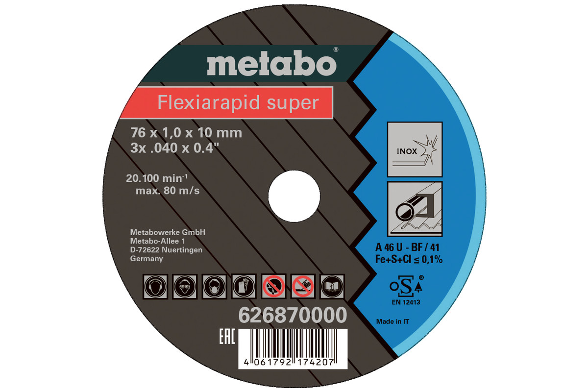 5 Flexiarapid Super 76x1,0x10,0 mm Inox, TF 41 (626870000)