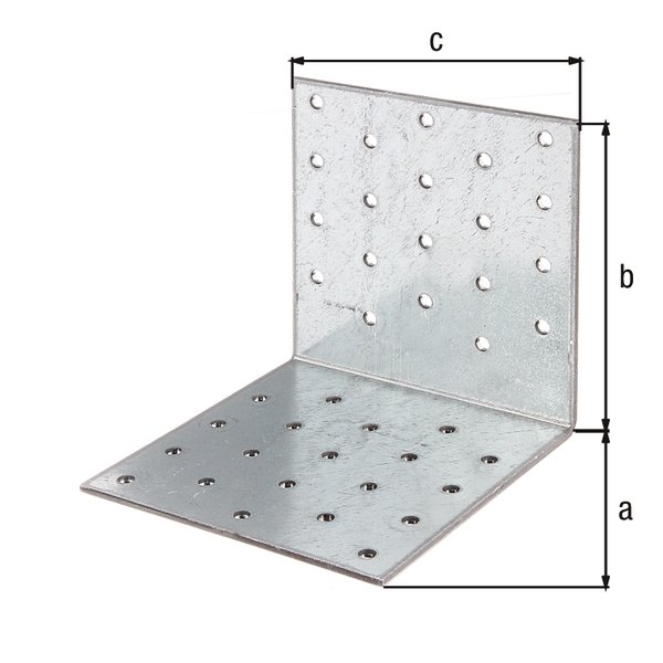 Lochplattenwinkel, sendzimirverzinkt, TxHxB 100x100x100 mm