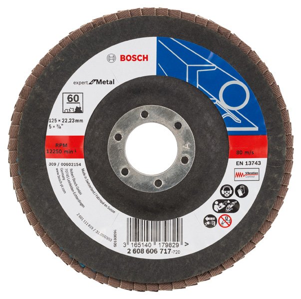 Fächerschleifscheibe X551 Expert for Metal, gewinkelt, 125 mm, 60, Glasgewebe