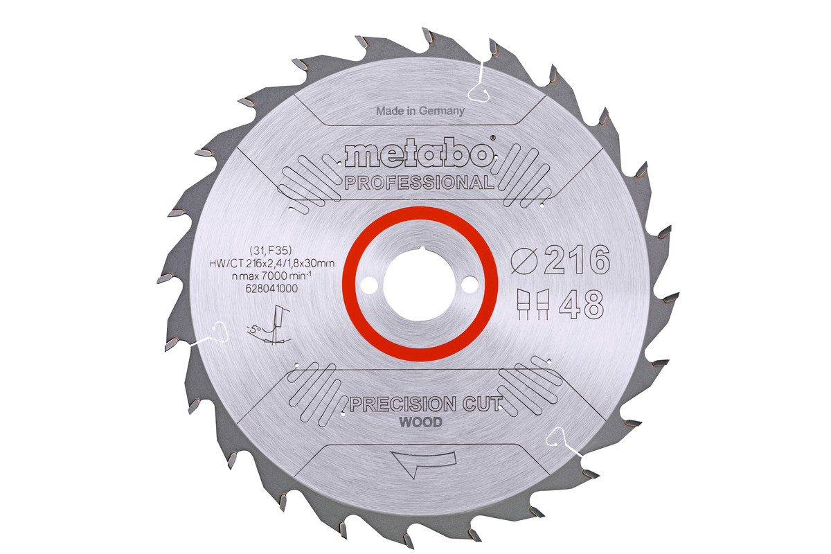 Sägeblatt "precision cut wood - professional", 216x30, Z48 WZ 5° neg. (628041000)