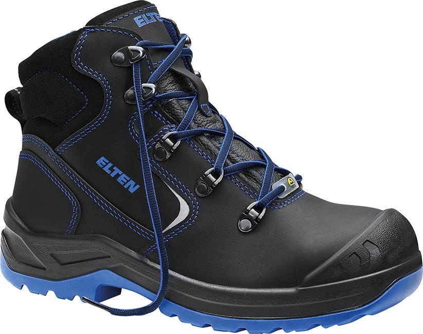Damenschuh LENA Mid, black-blu, S3, ESD, Gr.36
