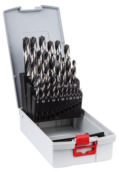 HSS-Spiralbohrer-Set PointTeQ, 25-tlg., ProBox, 1–13 mm