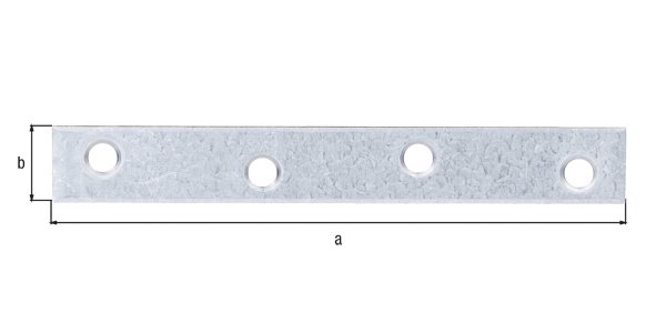 Flachverbinder, sendzimirverzinkt, LxB 120x16 mm