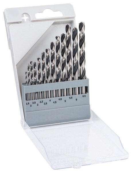 HSS-Spiralbohrer-Set PointTeQ, 13-tlg., 1,5–6,5 mm