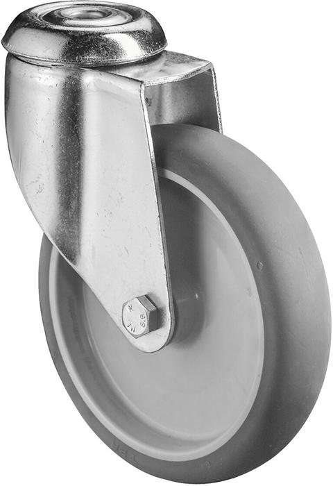 Lenkrolle 100mm,C101 Rückenloch,Gummirad,GL C101.A80.100 BS ROLLEN
