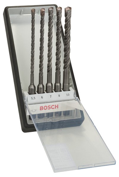 SDS plus-5 Hammerbohrer-Set, Robust Line, 5-tlg., 5,5–10 mm