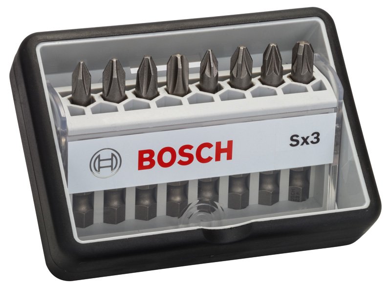 8-tlg. Schrauberbit-Set, Robust Line, Sx PH/PZ, Extra Hard-Ausführung