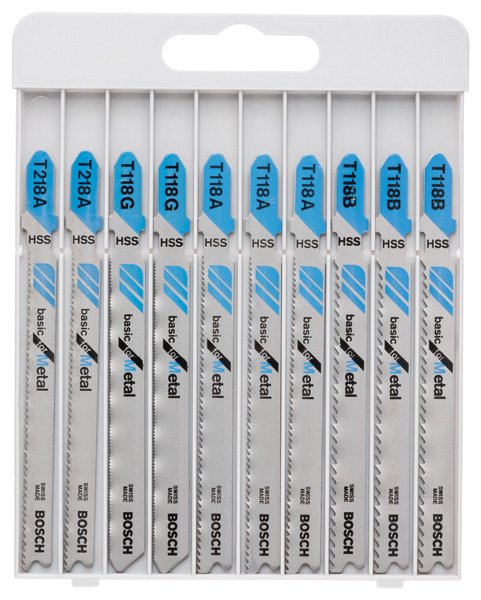 10-tlg. Stichsägeblatt-Set Basic for Metal