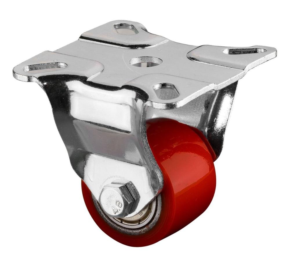 Bockrolle B44.F005 Ø 35mm,B 25mm,100kg mit Anschraubplatte,rot