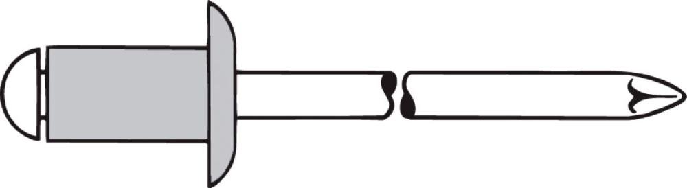 Blindniet Alu/Stahl Flachrundkopf 2,4x4mm GESIPA