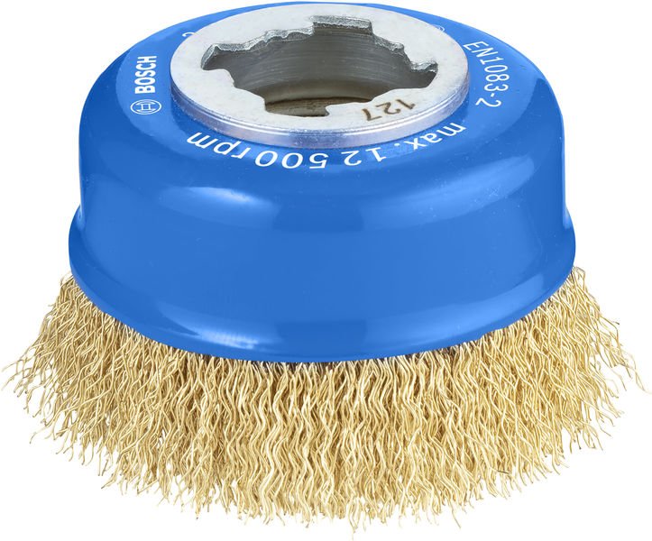 PRO Metal clean X-Lock Topfbürste, 75 x 0,30 mm, vermessingt