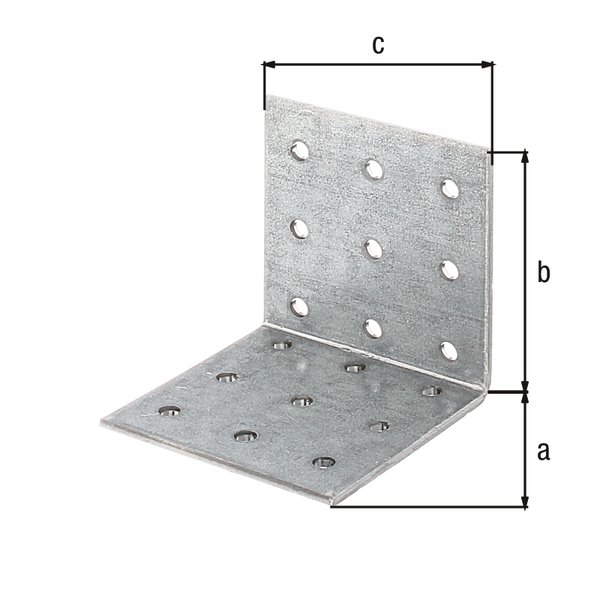 Lochplattenwinkel, sendzimirverzinkt, TxHxB 60x60x60x2,5 mm