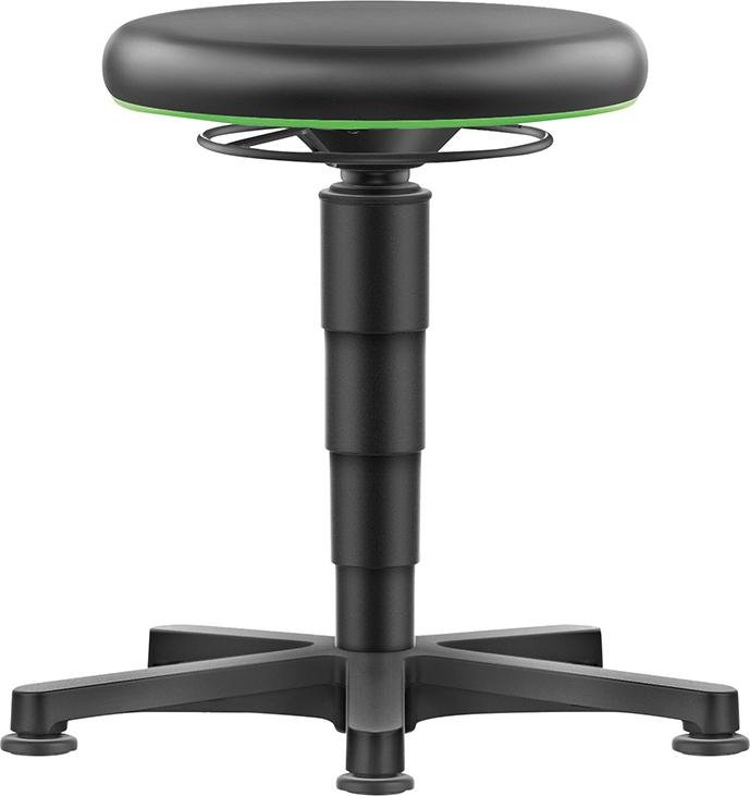 Drehhocker Kunstledersitz Sitzhöhe 450 - 650 mm mit Gleiter
