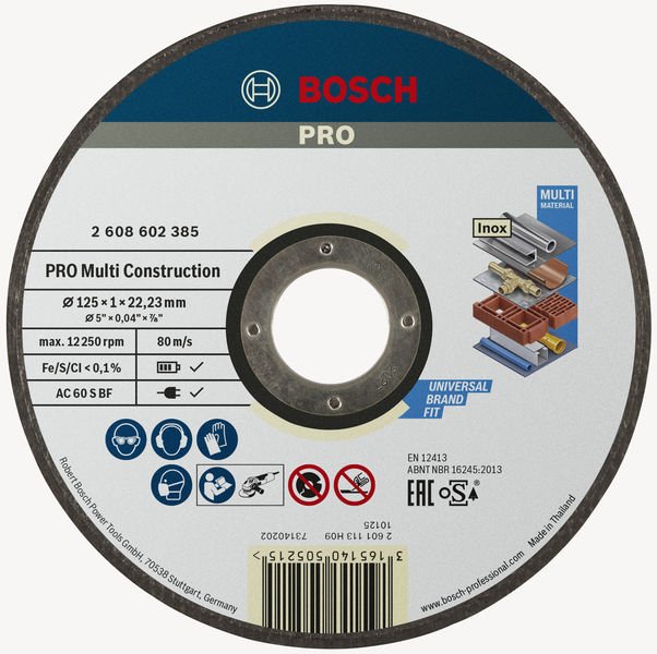 PRO Multi Material Trennscheibe, 125 x 1 x 22,23 mm