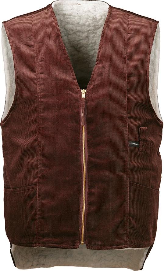Cordweste, Webfell, Gr. 2XL, braun