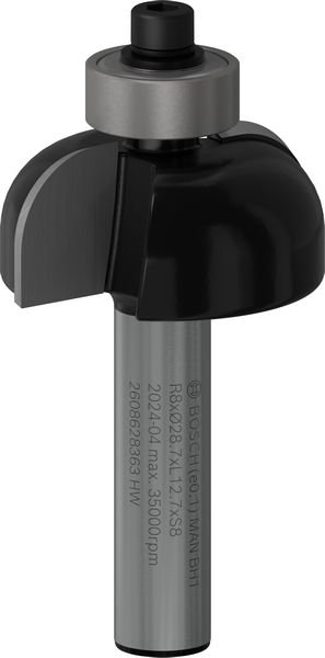 PRO Hohlkehlfräser + Zapfen, 8 x 28,7 x 54 mm