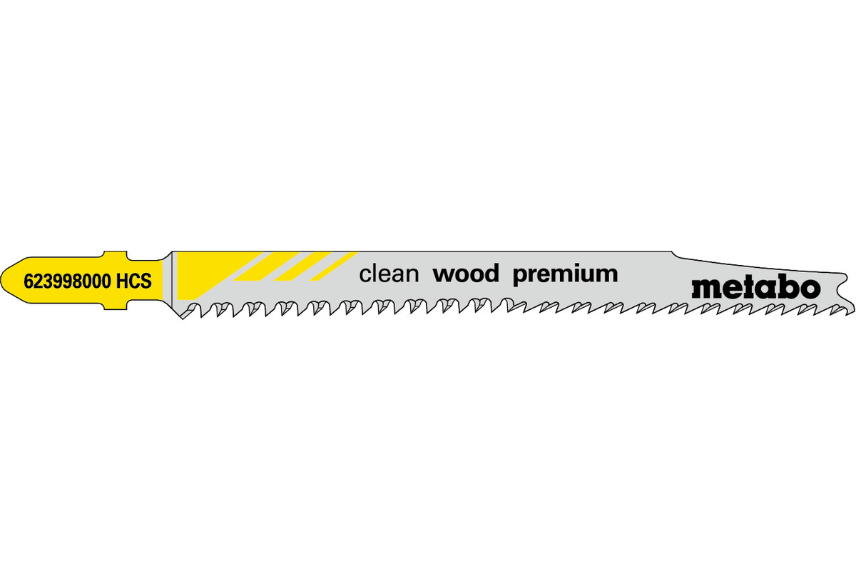 5 Stichsägeblätter "clean wood premium" 93/ 2,2 mm (623998000)