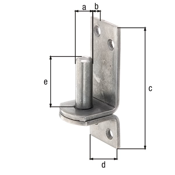 Kloben auf Platte,Edelstahl,Dorn Ø13 mm,Abstand 10 mm,Platte HxB100x35 mm