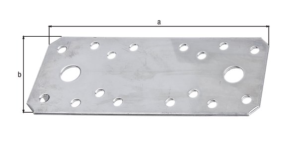 Flachverbinder, sendzimirverzinkt, LxB 96x35 mm