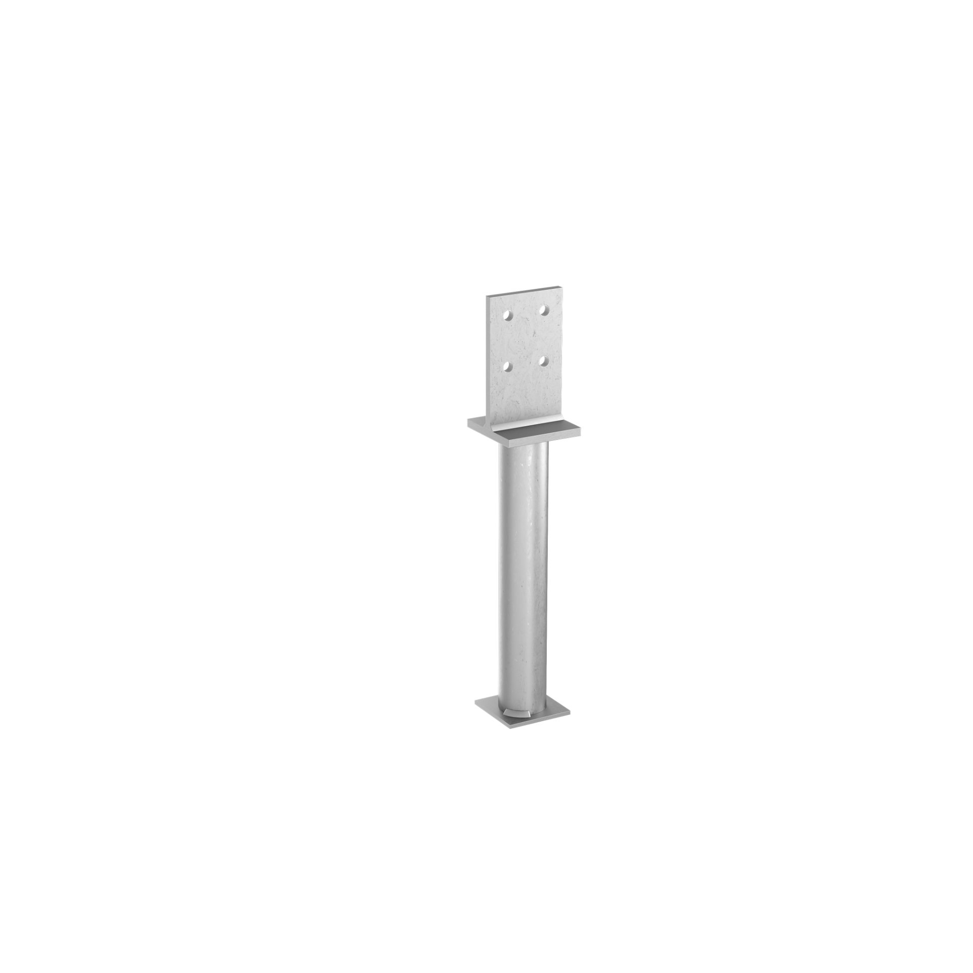 GH-Stützenfuß Typ T 02 in Beton, 80x130 mm Dolle 48,3x300 mm