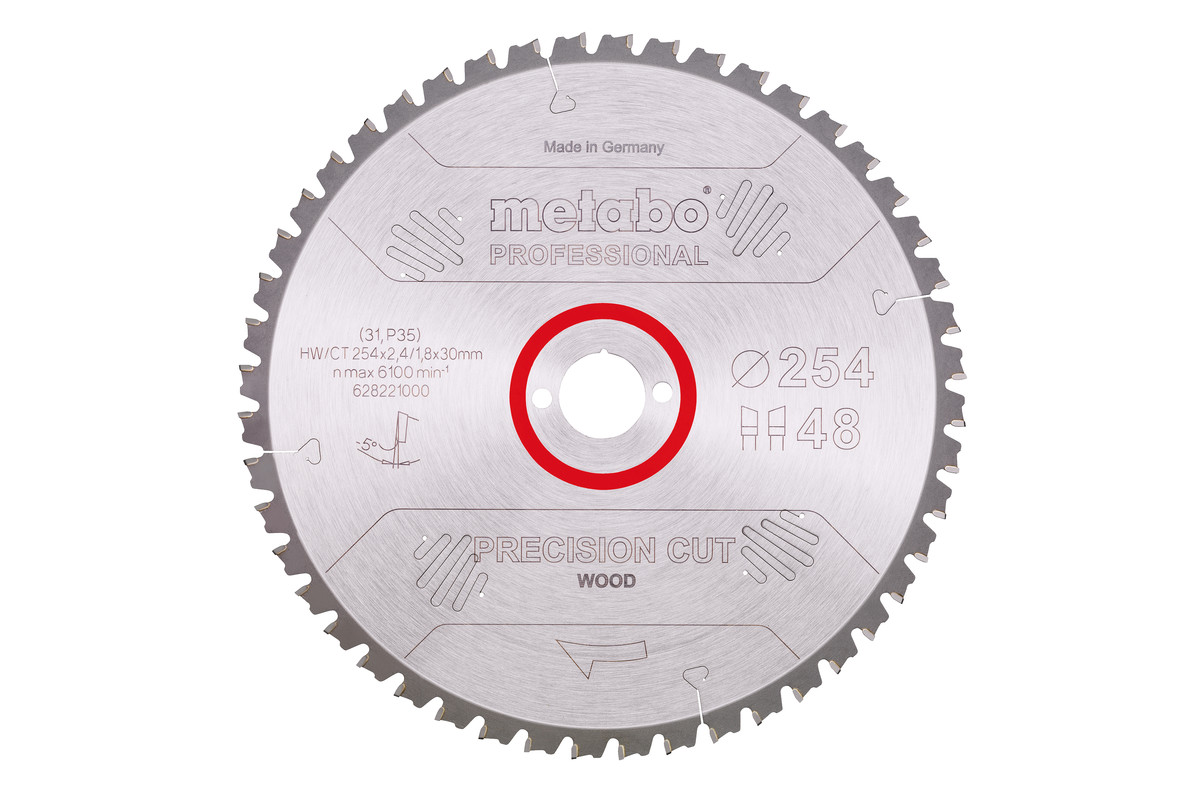 Sägeblatt "precision cut wood - professional", 254x30, Z48 WZ 5° neg. (628221000)