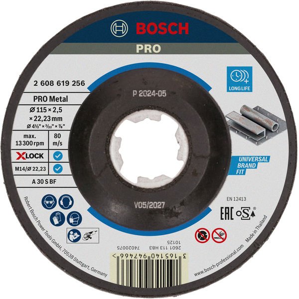 PRO Metal X-Lock Trennscheibe, 115 x 2.5 x 22.23 mm, gekröpft, oSa