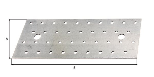 Lochplatte, sendzimirverzinkt, LxB 200x80 mm