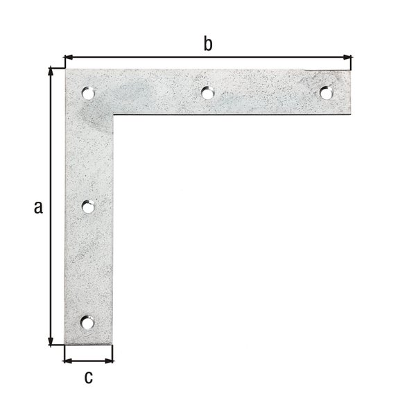 Eckwinkel, sendzimirverzinkt, HxLxB 120x120x20 mm