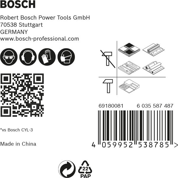 EXPERT HEX-9 MultiConstruction Bohrer-Set, 4/5/6/6/8 mm, 5-tlg.