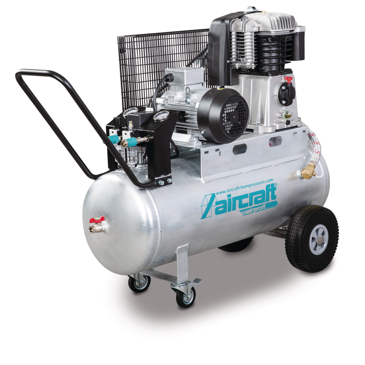 Mobiler Kolbenkompressor mit Riemenantrieb Aircraft AIRPROFI 703/100 P